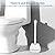 Alpsnow Toilet Brush and Holder, Long Handle, Drip-Proof, Easy to Assemble, Deep Cleaning