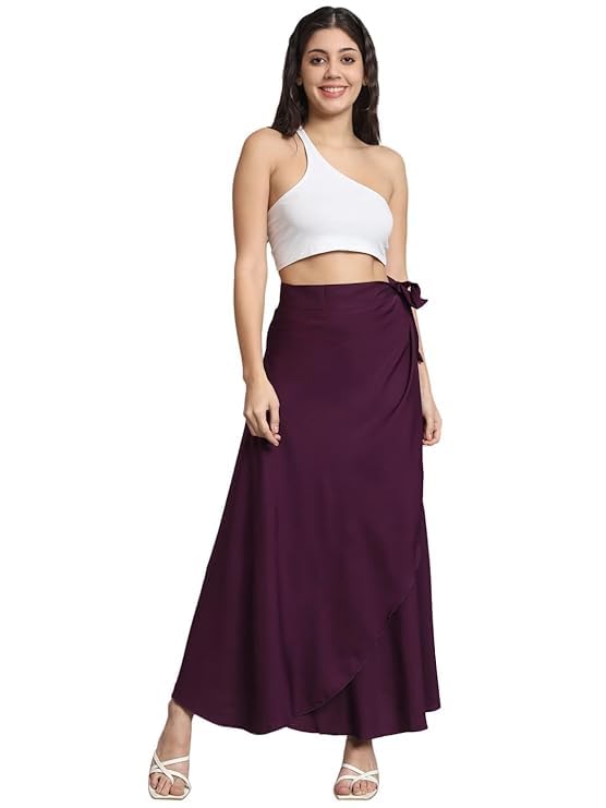 Image of Women's Long Wrap Around Maxi Skirt | Women Wear Long Skirt