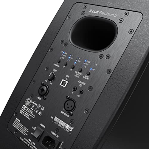 ik multimedia iloud precision 5 linear phase studio monitor with built-in room calibration and ultra-low bass extension