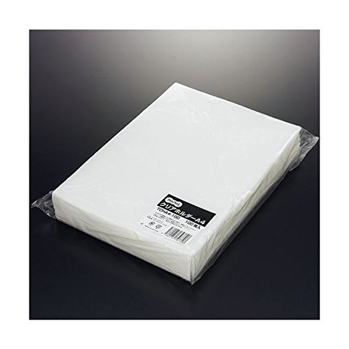 (まとめ) TANOSEE クリアホルダー A4 クリア 1パック(100枚) 〔×5セット〕