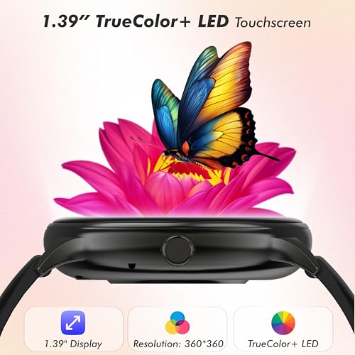 Image of Nervfit ACTIV Pro Smart Watch 1.39'' TrueColor+ LED Display, Bluetooth Calls, Heart Rate, SpO2, BP, Calorie, Step Count, Camera & Music Control