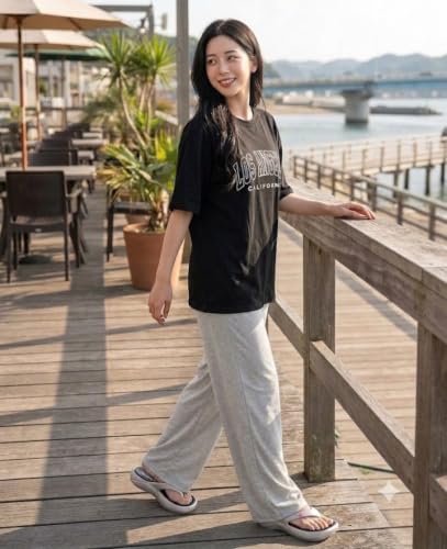 Image of DIAZ Women Co-ord Set for Girls | Stylish Two Piece Dress with Oversize Tshirt & High Waist Jogger|Trendy Cotton Blend Track Suit Set for Women | Casual /Travel & Lounge Wear Outfits