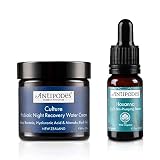 Antipodes Culture Probiotic Night Recovery Crème d'eau 60 ml + mini sérum Hosanna gratuit, rose, 204 g