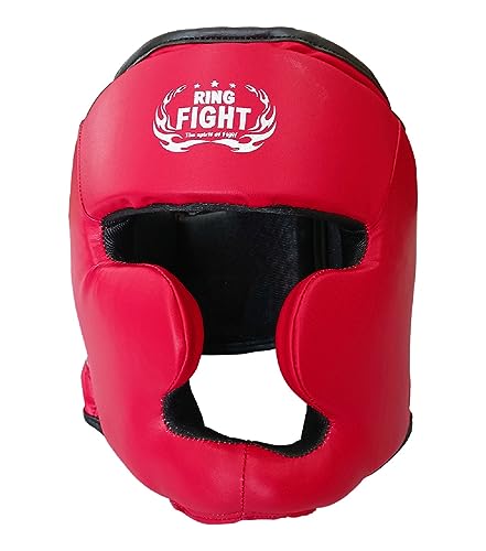 Ring Fight MMA Training Headgear Red - Image 2