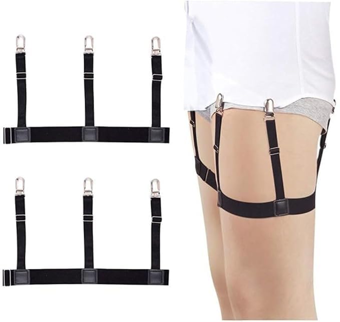 Shirt Tucker, Shirt Garter, Shirt Suspenders Stays Leg Suspender Belt