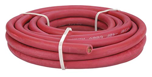 Westward Welding Cable, 150 Max Amps, 25 ft Length - 19YE34