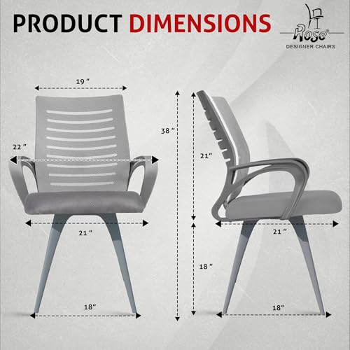 Image of ROSE Elite | 3 Years Brand Warranty | Ergonomic Office Chair, Study, WFH, Revolving, Rolling, Desk, Task, Laptop, Student Chair (Full Grey, Elite MB Reception)