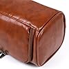 PU Leather Travel Toiletry Bag for Men, Vintage Makeup Bags for Travel Waterproof Cosmetic Bag,Portable Makeup Pouch Makeup Organizer (Brown) #2