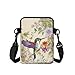 AZULCUSTO Fashion Shoulder Bags, Sling Handbags with Zipper Multi Pokets Fahsion & Vintage Sling Bags Portable Hobo Bag Hummingbird
