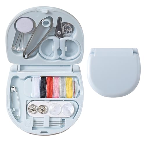 1 Pcs Mini Travel Sewing Kit, Small Sewing Kit Portable Sewing Kit, Sewing Kit with Scissor Button Pins Thread and Needle, Sew Supplies Case for Home Traveler, Beginner Emergency Sewing Repair Kit