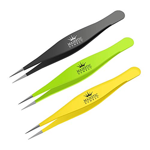Surgical Tweezers for Ingrown Hair - Precision Sharp Needle Nose Pointed Tweezers