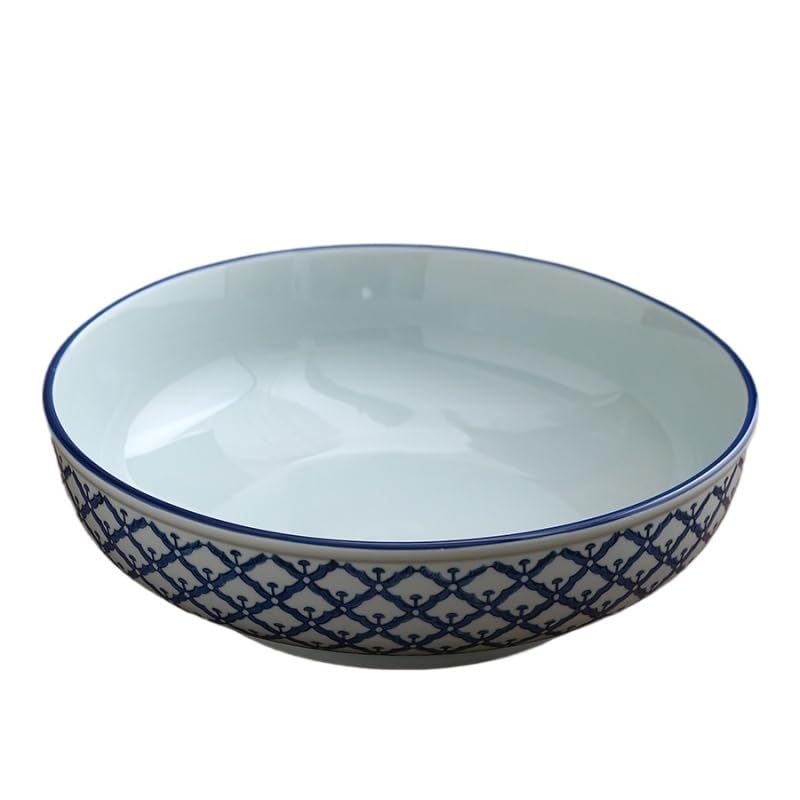 Insalatiera in ceramica di grande capacità, ciotola per insalata da ristorante, zuppa, semplice ciotola per frutta, pasta, grande ciotola per insalata (M)