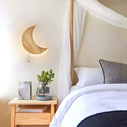 Lámpara de pared de madera LED 12W regulable en 3 colores con interruptor 3