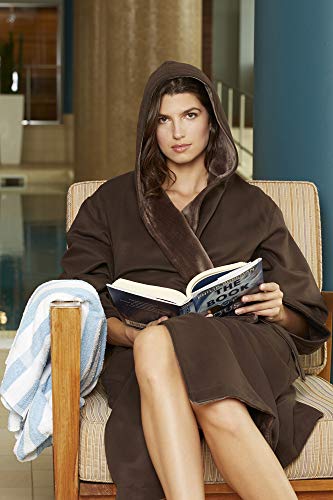Mansfield Unisex Microfiber Shimmer Lined Hooded Spa Robe4