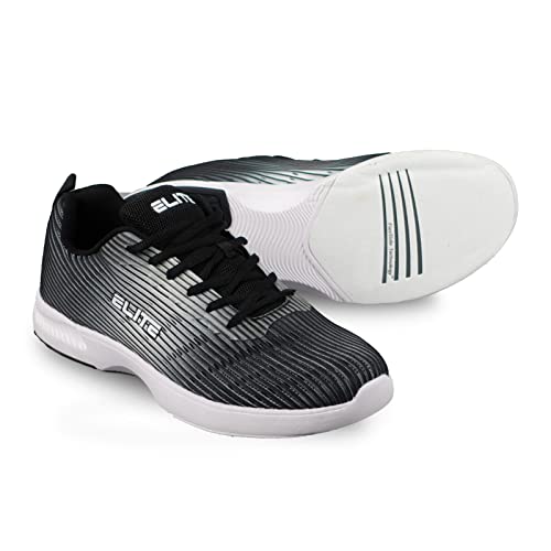 Elite Men's Wave Bowling Shoes ︳Athletic Lace-Up Shoes With Universal Slide Soles On Both Shoes (Black/Grey, Us_Footwear_Size_System, Adult, Men, Numeric, Medium, Numeric_10_Point_5) #TOP1