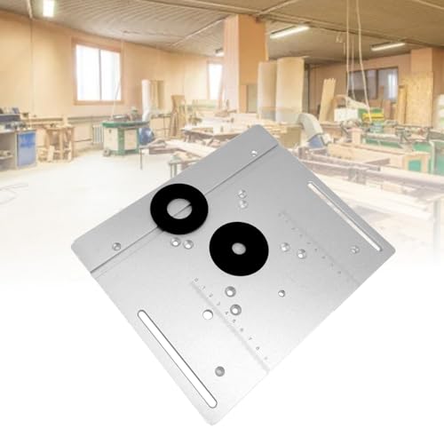 Plaque d'insertion table de routeur compatible fraiseuses planche rabattable double trou
