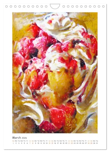 Ice cream sundae dreams - Artfully painted ice cream creations in acrylic, US-Version (Wall Calendar 2026 DIN A4 Portrait), CALVENDO 12 Month Wall Calendar - Image 8