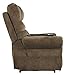Signature Design by Ashley Ernestine Upholstered Power Lift Adjustable Oversized Recliner, Brown