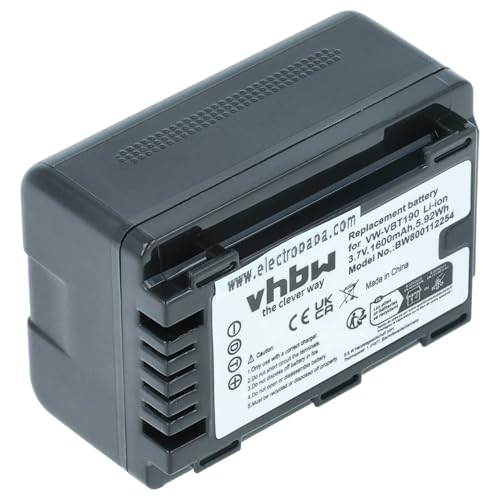 Batterie HC-V777 vhbw pour caméscope Panasonic HC-VX870 et HC-V720MGK - Li-Ion 1600mAh avec puce