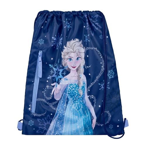 Undercover La Reine des Neiges Sac de sport pour enfants, filles et garçons Bleu avec motif Elsa 40 x 33 cm à partir de 3 ans