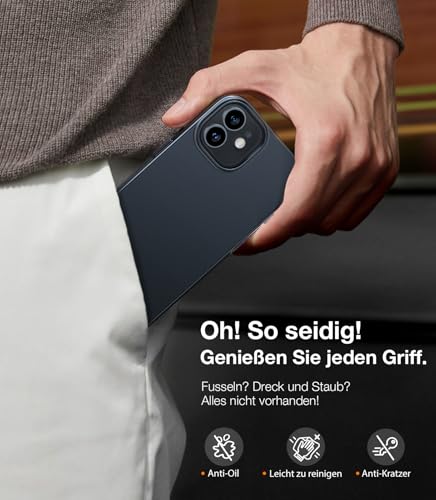 Torras Ultra Dünne Hülle für iPhone 12 Mini mit 2 Schutzgläsern