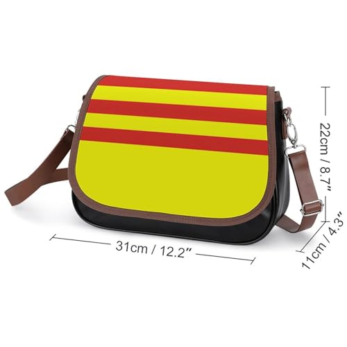 South Vietnam Flag Crossbody Bags for Women Fashion Purse Shoulder Bag Handbags with Adjustable Strap2