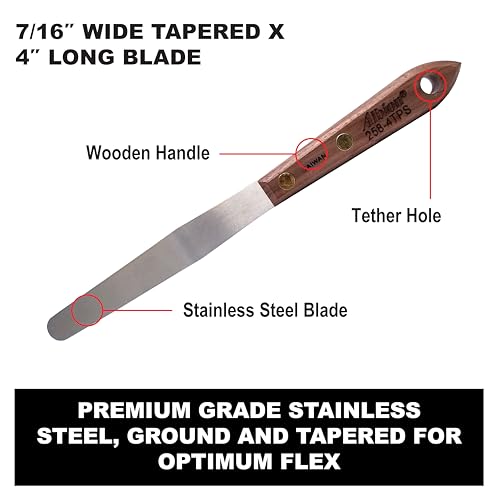 Albion Engineering Company 258-4S Classic Spatula, Stainless Steel, Hardwood Handle, 3/4" Wide Tip x 4" Long Blade image 5