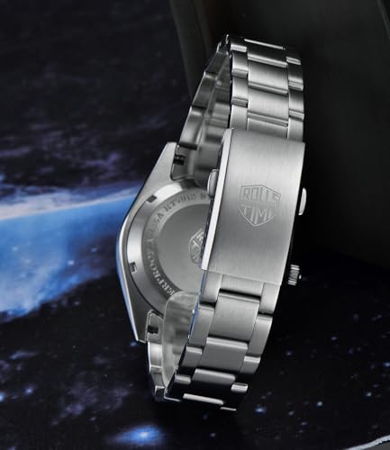 Image of RollsTimi Men's Watch Premium Stainless Steel Automatic Watch with Japanese NH35 Movt, Sapphire Crystal Glass, 38.6mm Case, Luxury Analog Waterproof Wristwatch for Men