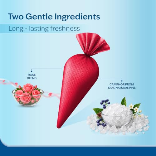 Image of CamPure Camphor Cone (Rose) Pack Of 2-100% Organic | Air Freshener for Car, Wardrobe, Office Cabin's, Drawers, Travel Bag & Bathroom