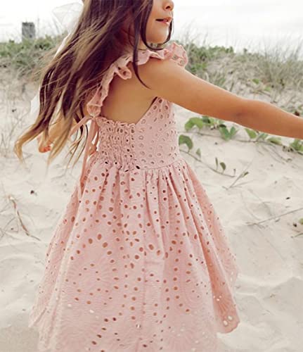 Toddler Baby Girl Dress Boho Linen Lace Baby Dress Sundress Girls Summer Clothes Outifits4