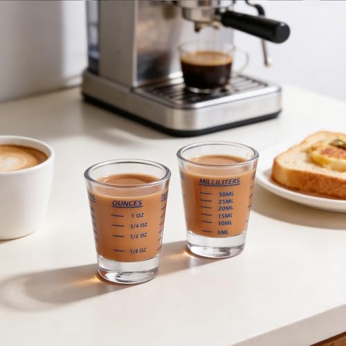 Vasos Medidores de Vidrio 1.5 oz, Pack 2, Azul miniatura 2