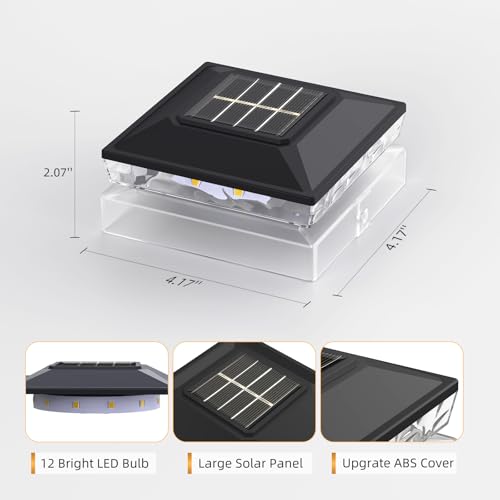 Luz solar para postes IP64 que resiste la lluvia y decora su terraza sin cables 4