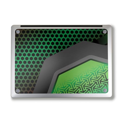Image of Laptop Skin Compatible with Alienware M18 R2 (2024) - Hex Green - Premium 3M Vinyl Protective Wrap Decal Cover - Easy to Apply | Crafted in The USA by MightySkins