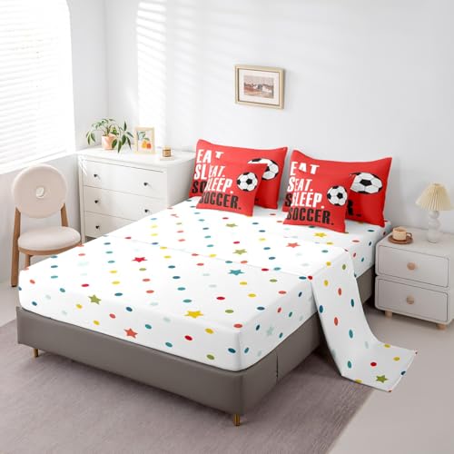 Image of Feelyou Football Comforter Set King Size 7 Piece for Boys Girls Women Men