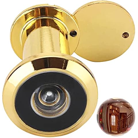 Tür Weitwinkel Hdglaslinse Chrome Guckloch Drehbarer Guckloch Türspion Weitwinkel Hochleistungs Guckloch Türbetrachter Guckloch Diebstahlschutz Türspion Messing Türspion Cover