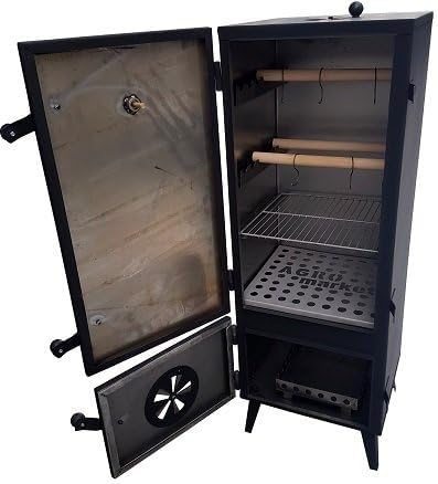 Generisch Stahl Räucherkammer 112x45x43 cm Räucherschrank Räucherofen mobil Premium