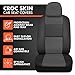 BDk Faux Leather Car Seat Cover Full Set - Front & Rear Split Bench Charcoal Seat Covers For SUV & Truck Seat Covers, Airbag Compatible - Protective Seat Covers for Car Seats & Car Accessories
