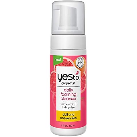 Yes To Grapefruit Daily Foaming Cleanser, Brightening Face Wash That Removes Make Up & Impurities Without Stripping Skin & Leaves You Glowing, With Vitamin C, Natural, Vegan & Cruelty Free, 5 Fl Oz Cover