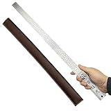 Heavy Duty Ruler, Heavys Dutys Rulers Self Defense, Stainless Steel 20 Inch Metal Rulers, Dual Scale Metal Ruler, Industrial Grade Straight Edge for Architects, Woodworking, DIY (A)