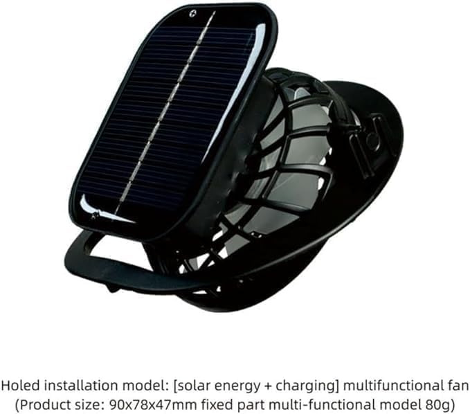 Solar Fan Hat, Wide Brim Solar Powered Fan Hat for Men Women, UPF 50+ Fishing & Beach Sun Hat with Solar Powered Fans - Image 6