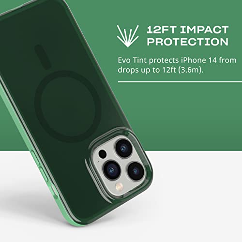 Coque iPhone 14 Pro Max tech21 Evo Tint vert foncé compatible MagSafe