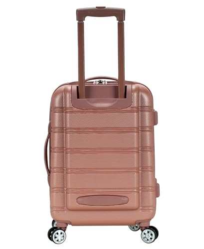 Rockland Melbourne Rosegold 20" Spinner Carry-On Luggage