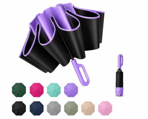 Image of Umbrella for Women | Umbrellas for Men | UV Coated 3 Fold Umbrella for Rain with Auto Open and Close Small Folding Travel-Foldable Windshield