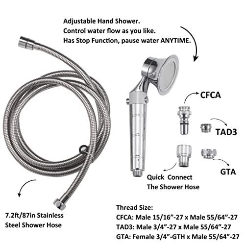 Tidyendure Quick Connect Faucet Sprayer Set - Metal Detachable Faucet Sink Hose Attachment With Handshower For Bathroom Rinsing, Hair Washing, Pet Grooming And Garden Cleaning (Silver) #TOP1