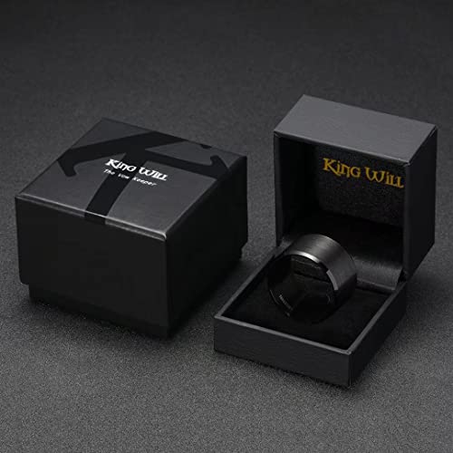 Image of King Will Basic 10mm Tungsten Carbide Ring for Men Matte Polished Engagement Band Comfort Fit