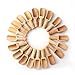 Sansheng 20PCS Mini wooden spoon, Mini bath salt spoon, wooden candy spoon, washing powder spoon Spoon Set Baby Spoon (3 inches long)