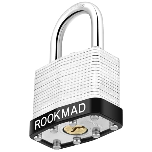 Image of Keyed Padlocks, Laminated Steel Padlock, Keyed Alike Locks with Same Keys, PE Plastic Hoop, This Pad Lock with Eco-Friendly Materials, 10 Pack