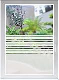 INDIGOS UG Sichtschutzfolie Glasdekorfolie Fensterfolie Stripes satiniert Blickdicht - 500-2000 mm - Dekoration Sonnenschutz Folie - Fenster Büro Tür Badezimmer