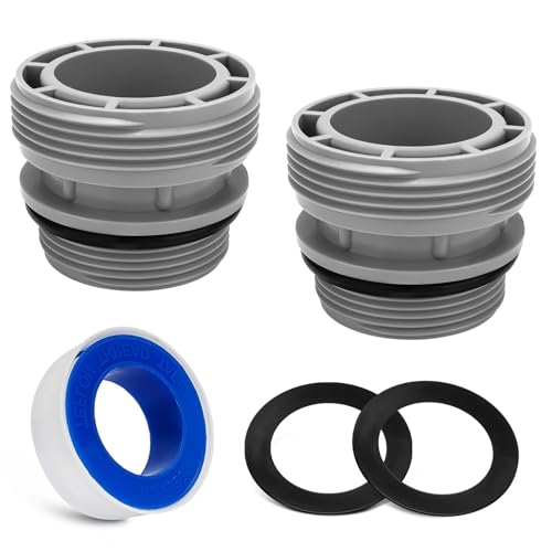 Lysjoy 4560 Poolschlauch Adapter Set Schlauchadapter Pool Poolpumpe Schlauchadapter Pool Adapter mit Dichtung Poolzubehör für 40 mm auf 1.5 Zoll für Intex und Coleman Filterpumpen
