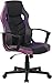 CLP Sedia Da Ufficio Ergonomica Con Ruote Glendale I Poltrona Gamer Multicolore Con Fodera In Similpelle I Regolabile E Con Schienale Alto, Colore:nero/viola